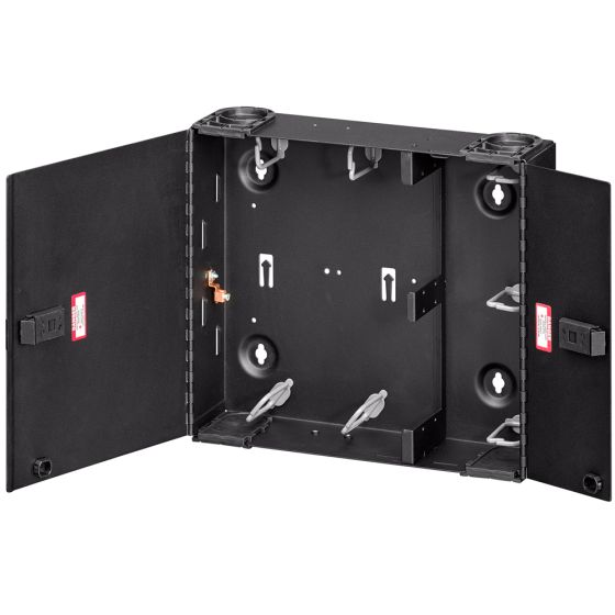 Leviton Medium SDX Wall Mount Enclosure, Holds (4) SDX Adapter Plates, Unloaded, Black