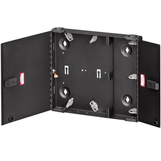 Leviton Small SDX Wall Mount Enclosure, Holds (2) SDX Adapter Plates, Unloaded, Black