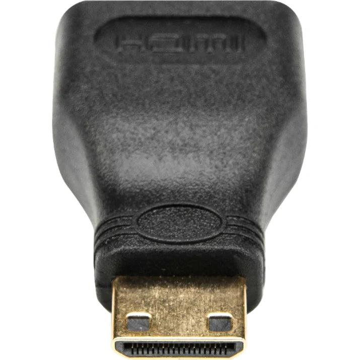 Rocstor Premium HDMI to HDMI Mini Adapter - F/M - 1 Pack - 1 x HDMI Female Digital Audio/Video - 1 x Mini Type C HDMI Male Digital Audio/Video - Gold Connector - Black - Adapter