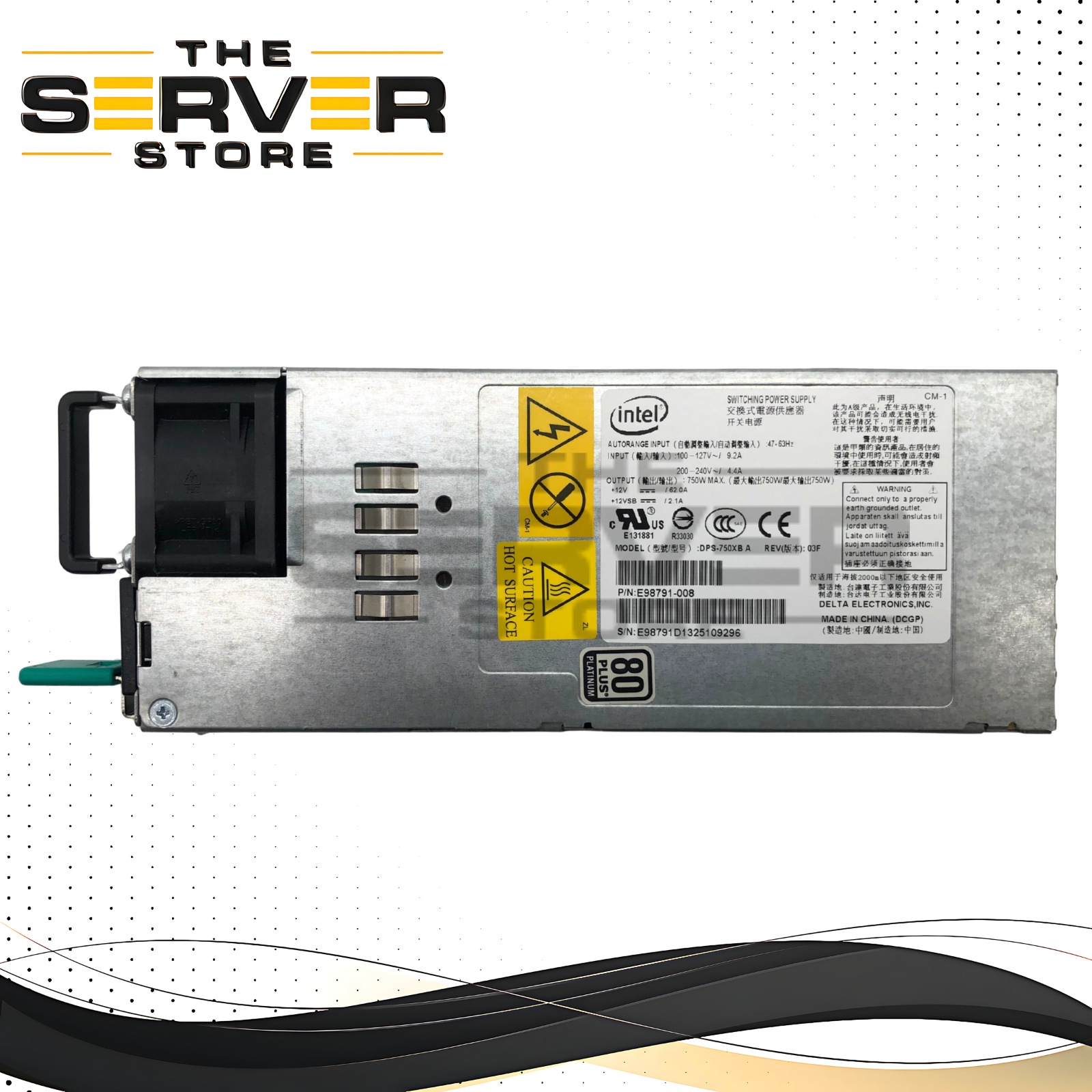 Intel 750W 80+ Platinum Server PSU Delta DPS-750XB A E98791-008