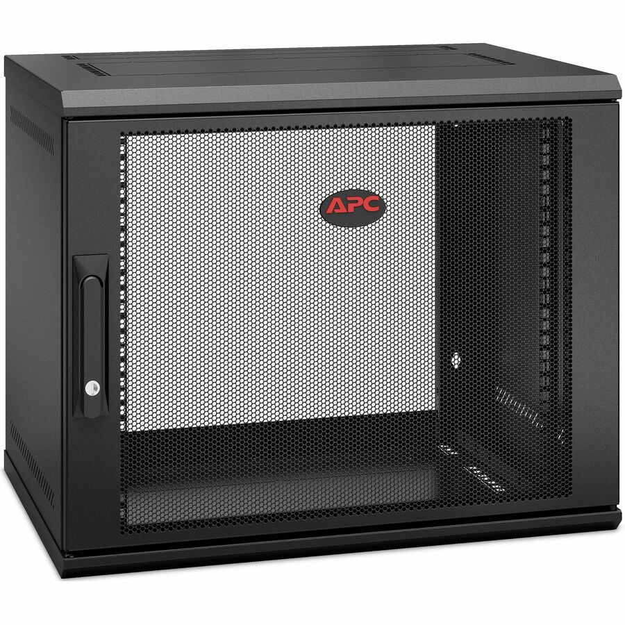 APC NetShelter 9U Wallmount Rack Enclosure Cabinet Single Hinged Switch Depth
