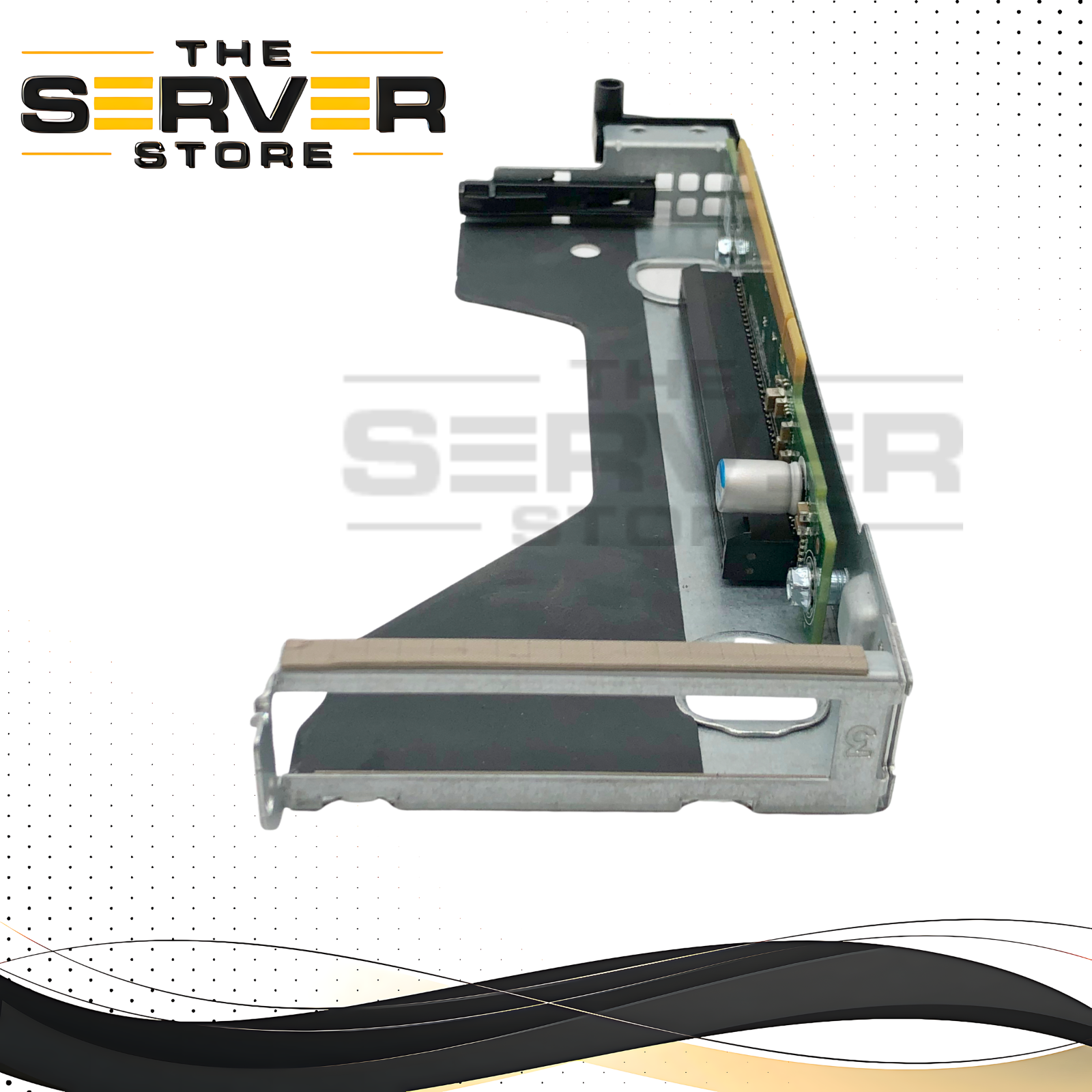 Dell PowerEdge R440 / R540 / R6415 Chassis Riser 2 Card, With Metal Cage. Half-Height (HH) PCIe x16 Slot. P/N: MC2DD, 0MC2DD.