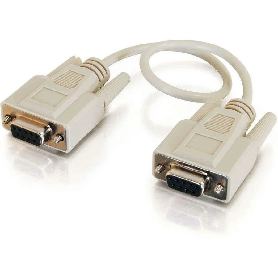 C2G 1ft DB9 F/F Null Modem Cable - Beige