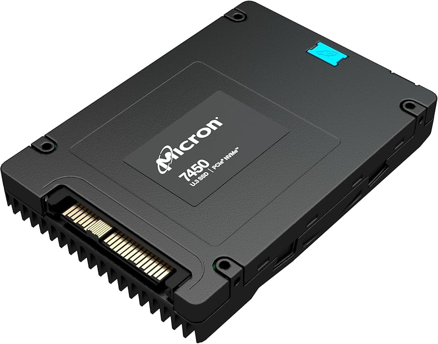 Micron 7450 PRO MTFDKCC15T3TFR 15.36TB 1 DWPD PCIe Gen 4.0 x4 8GB/s 3D TLC U.3 NVMe 2.5in