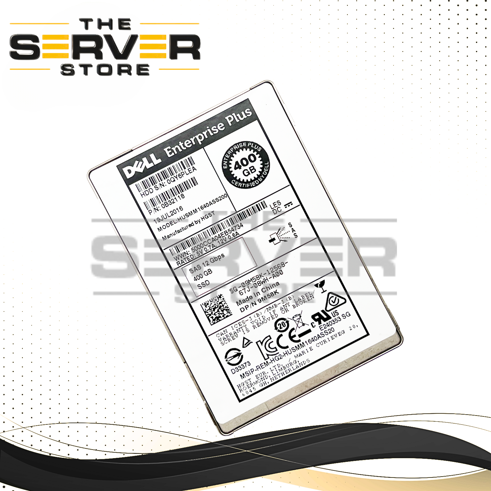 Dell Enterprise Plus 400GB SAS 12G SFF 2.5" SSD HUSMM1640ASS200 0B32118 (No Tray)
