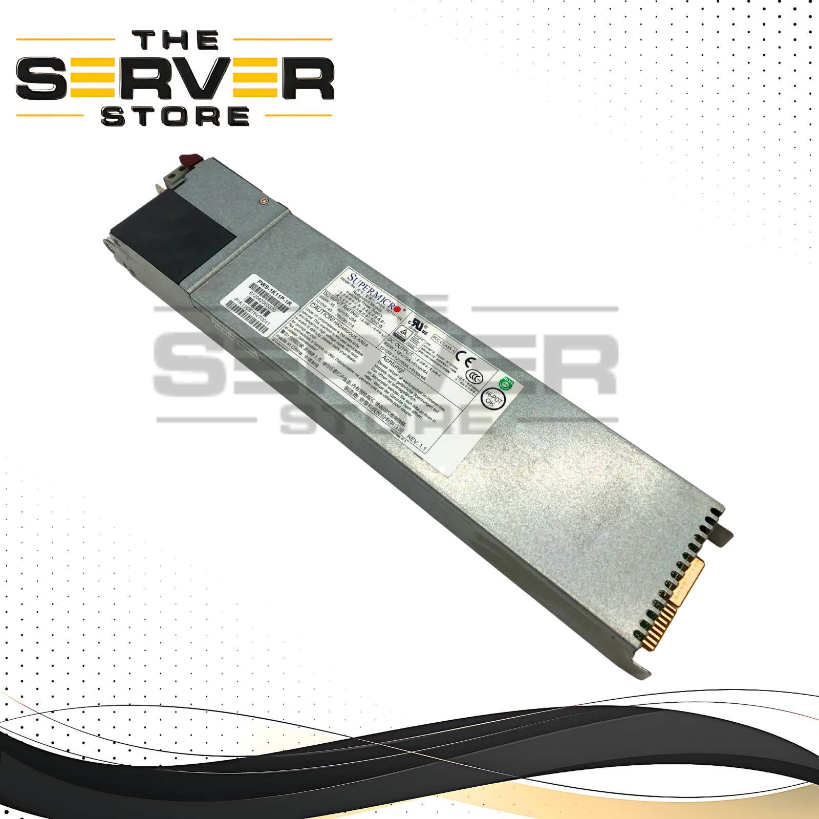 Supermicro 1010W -48V DC 80+ Platinum 1U Redundant 672042065370 (PWS-1K11P-1R)
