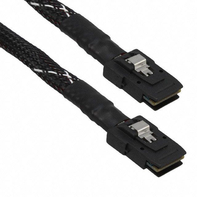 Molex Internal iPass Mini SAS Double-Ended Plug w/Sidebands. 0.50m, Controller-to-Backp