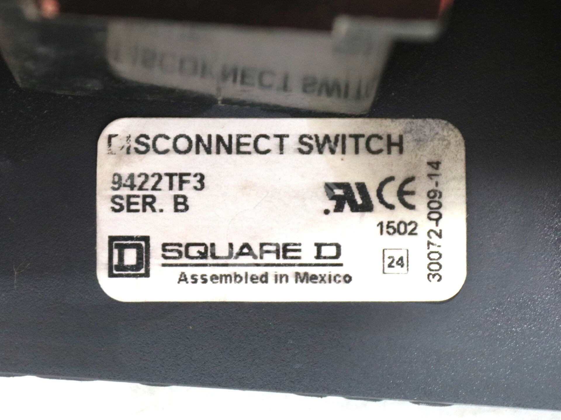 9422TF3 By Square D 400A 600V Disconnect Switch Fusible