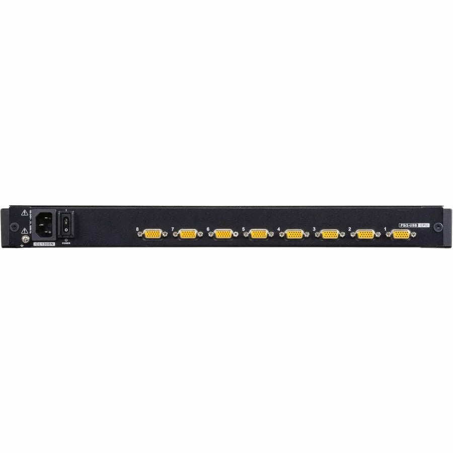 ATEN 8-Port PS/2-USB VGA Single Rail LCD KVM Switch