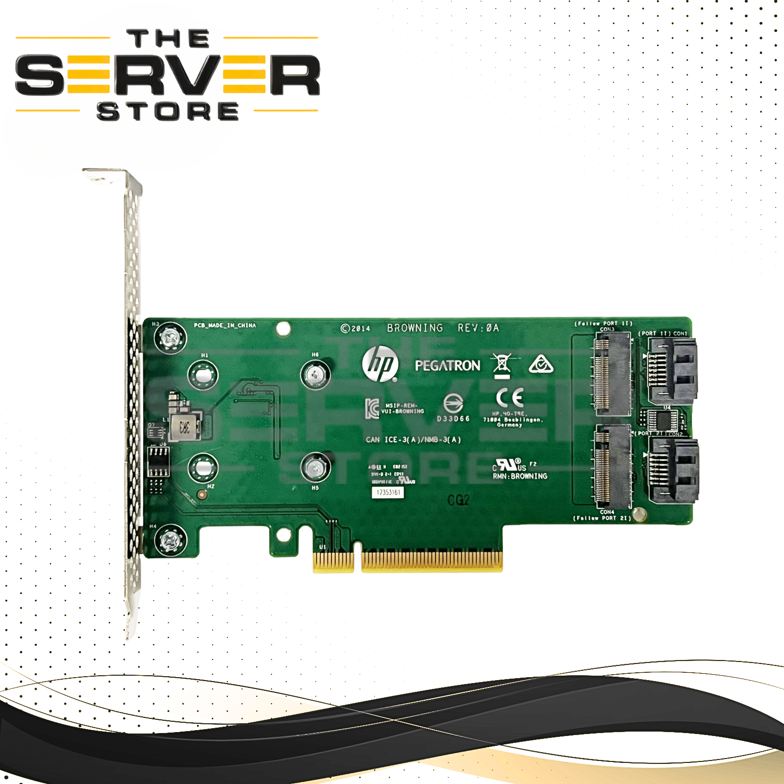 HPE SATA M.2 ML/DL Dual Drive PCIe Riser Card (Card Only) 777895-B21