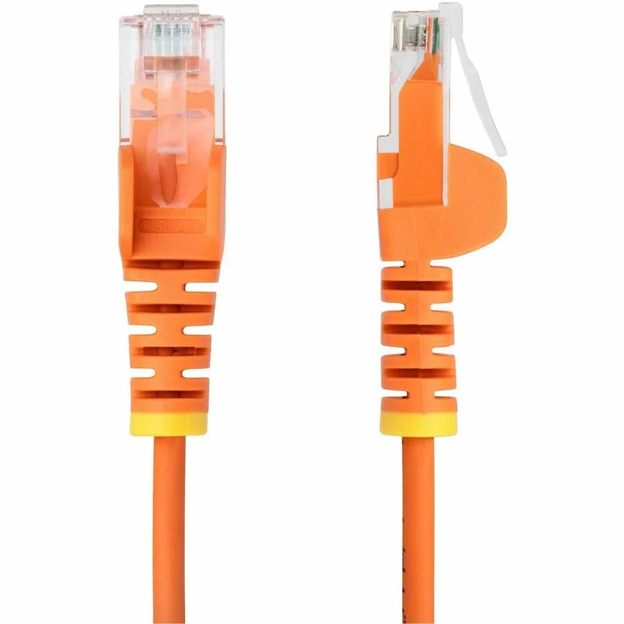 StarTech.com 5ft Orange Slim CAT6 Ethernet Cable, Slim Snagless RJ45, UTP, LSZH, 28AWG Bare Copper, Slim Network Patch Cord, Fluke Tested
