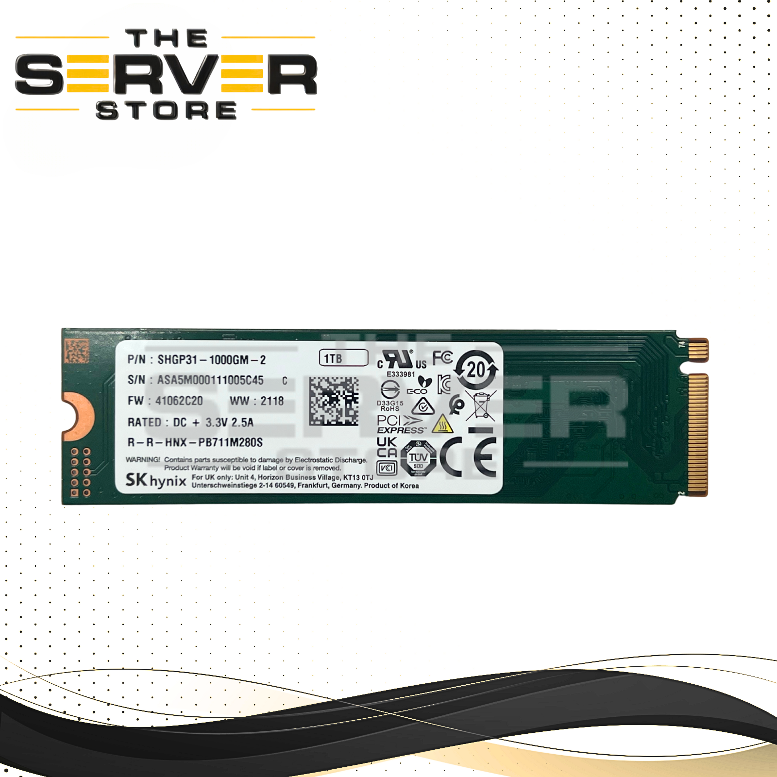 SK Hynix 1TB NVMe 2280 M.2 PCIe Gen 3.0 x4 SSD Gold P31 Series SHGP31-1000GM-2