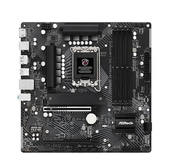 ASRock B760M PG LIGHTNING LGA 1700 Intel B760 192GB M-ATX Motherboard