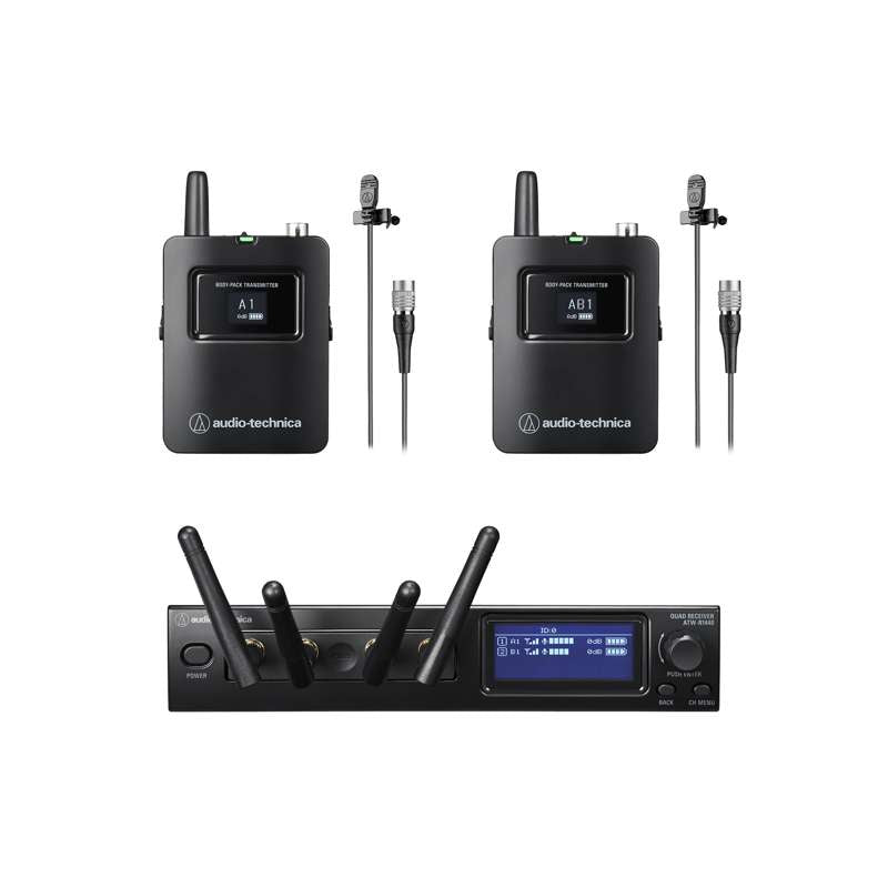 Audio Technica System 20 PRO Dual Handheld & Lavalier Wireless Microphone System (ATW‑1423/L)