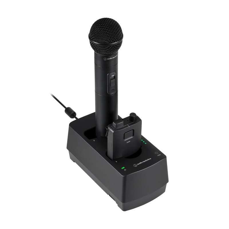 Audio Technica ESW‑CHG4 Two‑Bay Body‑Pack and Handheld Charging Station for Engineered Sound Wireless