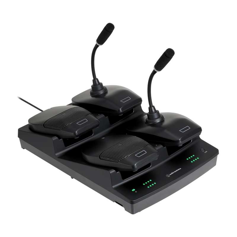 Audio Technica ESW‑CHG5 Four‑Bay Desk Stand and Boundary Charging Station for Engineered Sound Wireless