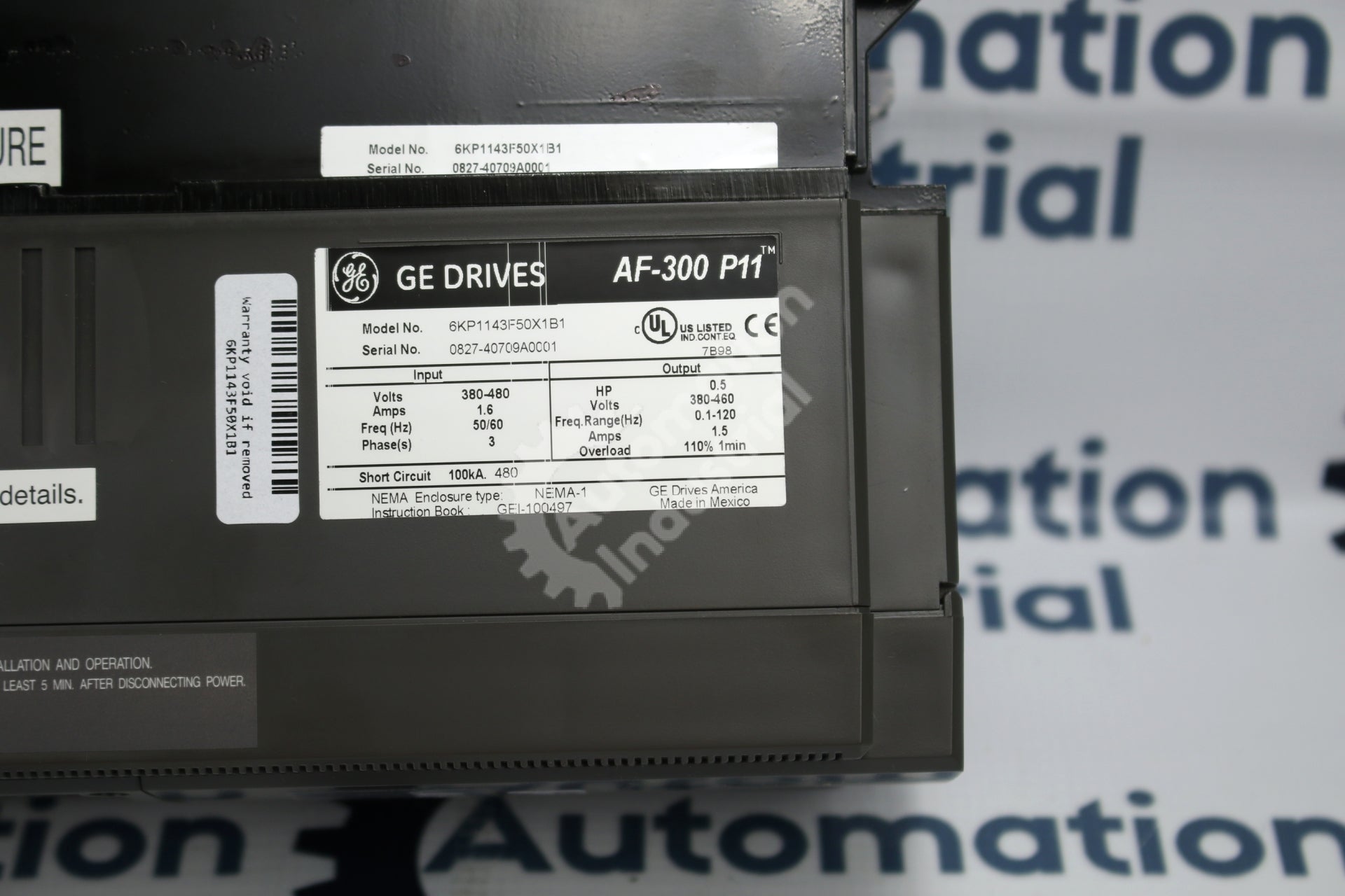 General Electric GE Fuji 6KP1143F50X1B1 0.5HP Drive OPEN BOX