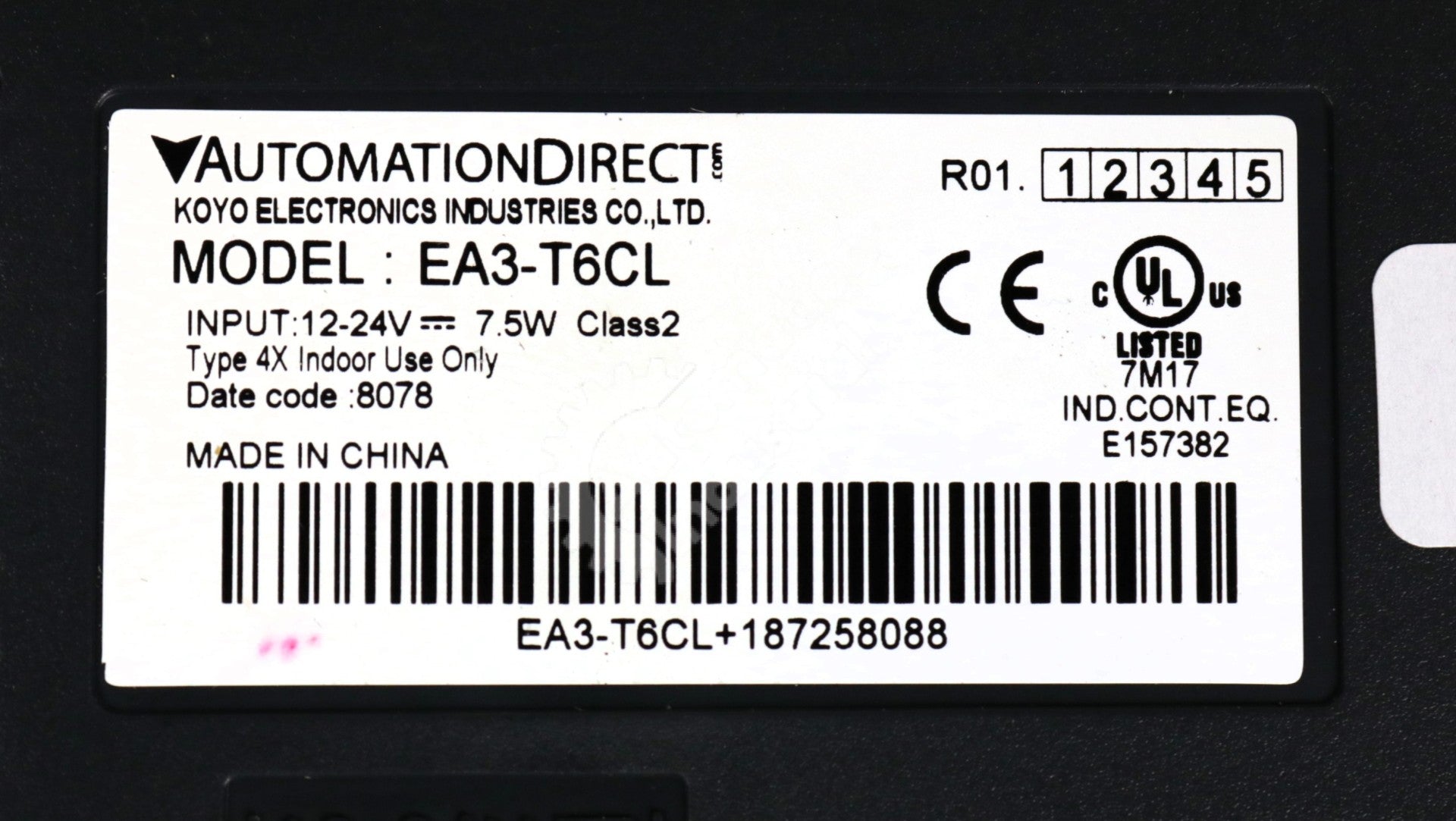 EA3-T6CL by Automation Direct C-more Micro 6 IN Touch Screen HMI EA3 Series