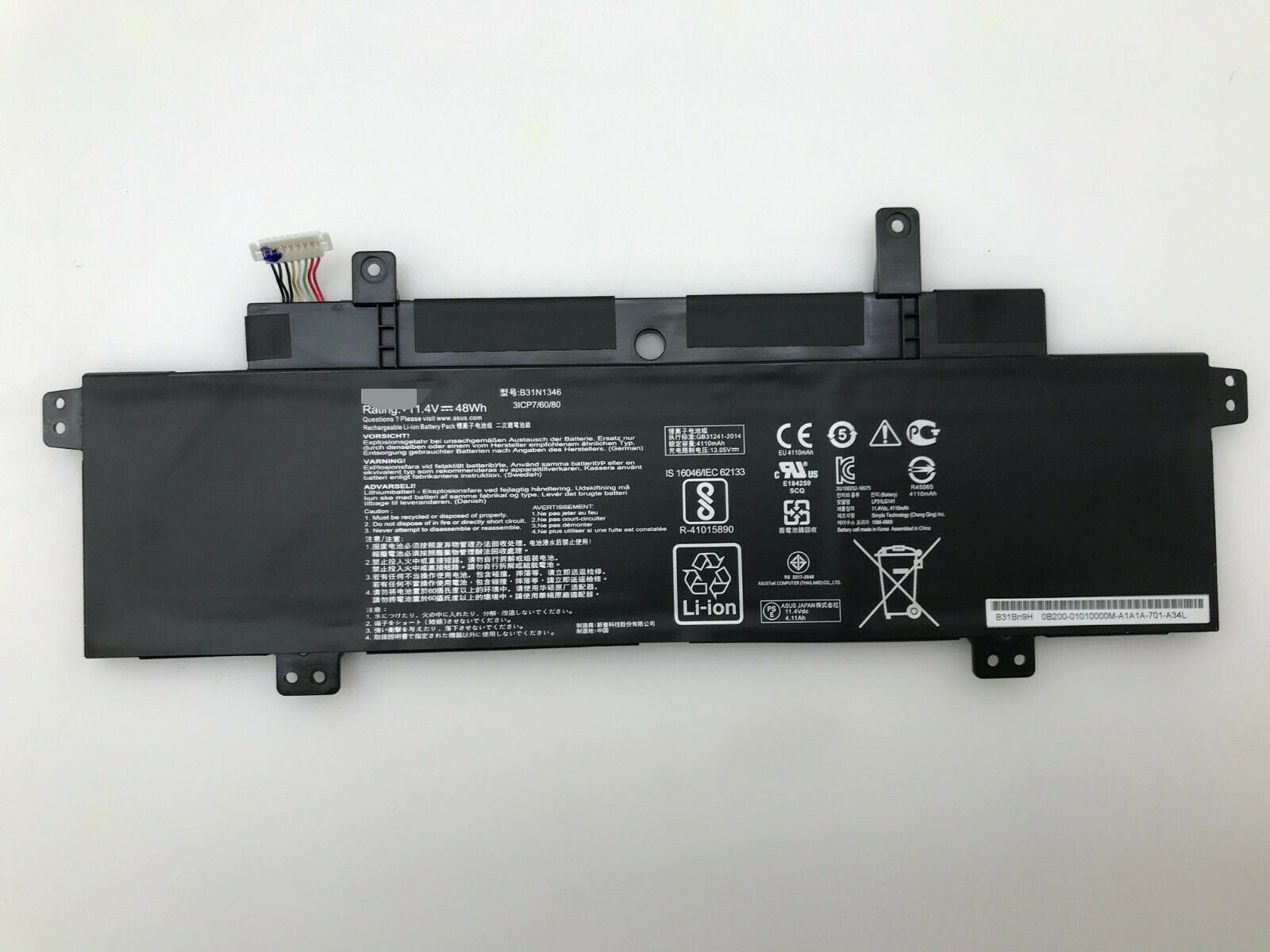 Asus B31N1346 C300 C300MA C300SA Chromebook 48Wh laptop battery