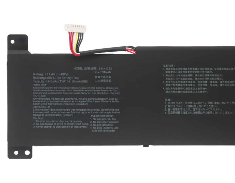 B31N1723 Replacement Battery for Asus VivoBook X570DD FX570ZD K570UD