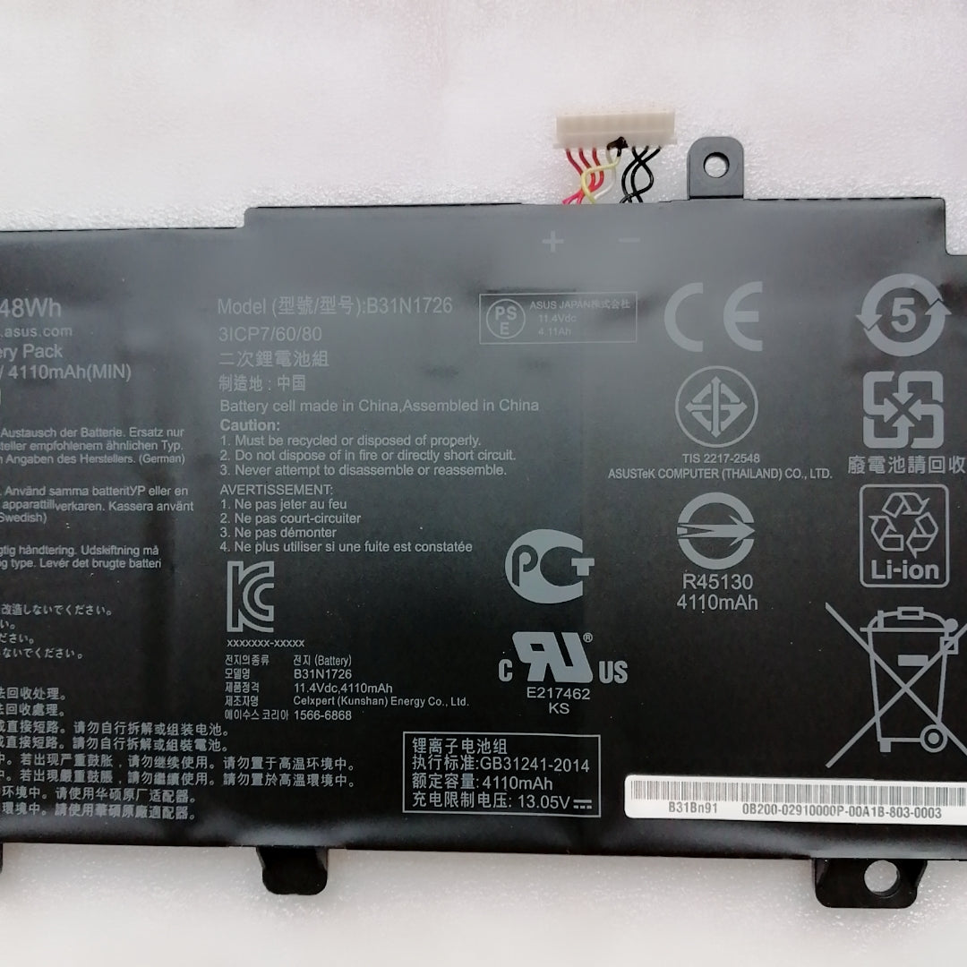 B31N1726 11.4V 48Wh Battery For Asus FX504 FX505 FX504GD FX504GE FX504GM