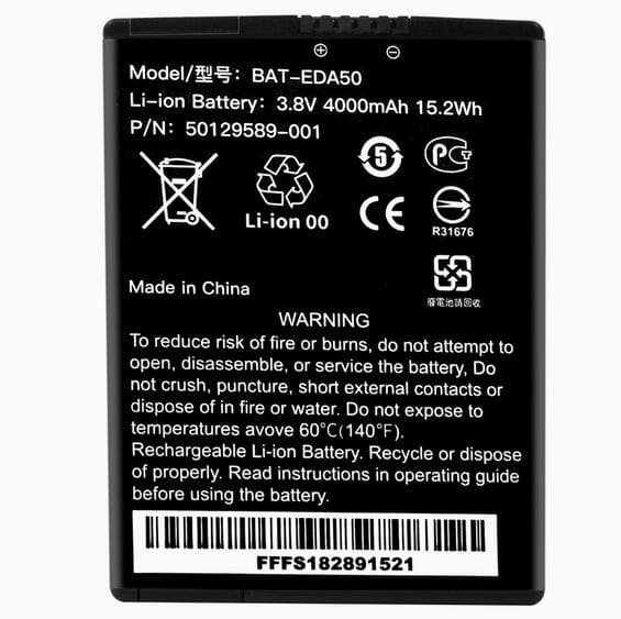 BAT-EDA50 Battery for Honeywell Dolphin EDA50/EDA51/DA50HC Barcode Scanners