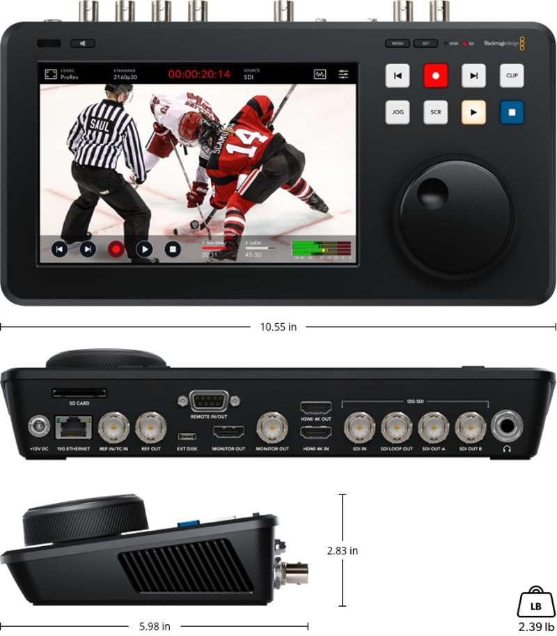 Blackmagic Design HyperDeck Shuttle 4K Pro Touchscreen Master Recorder