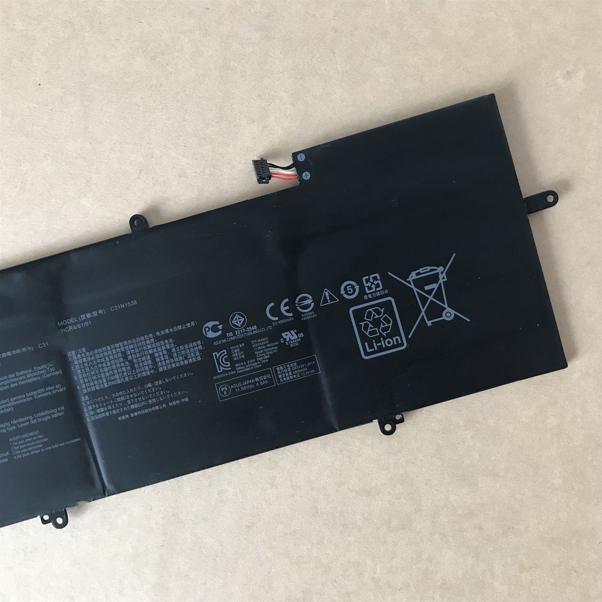 C31N1538 57Wh Battery for Asus Zenbook Flip UX360UA UX360UAK laptop