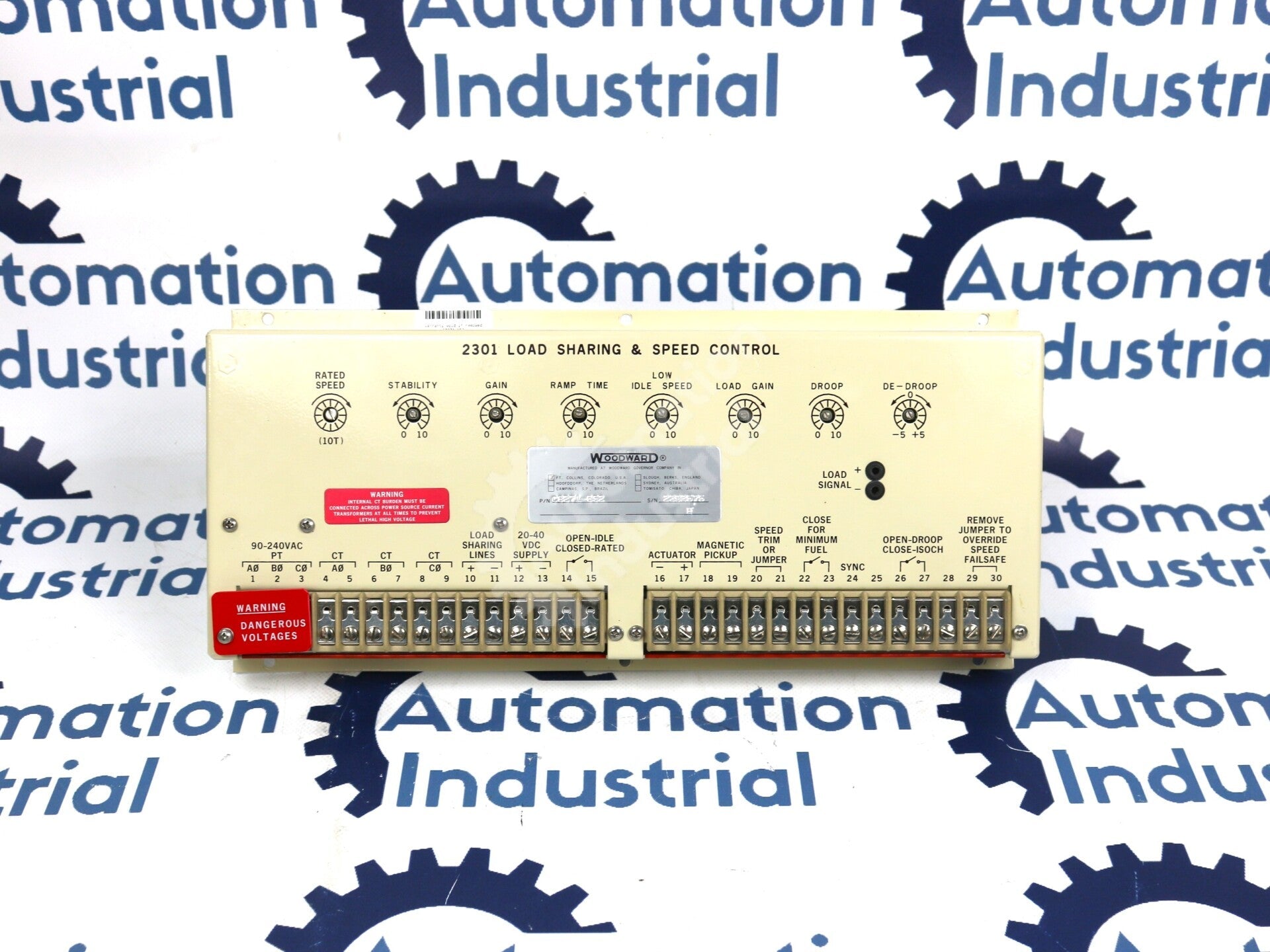 C8271-652 By Woodward 90-240VAC 2301 Load Sharing & Speed Control Module