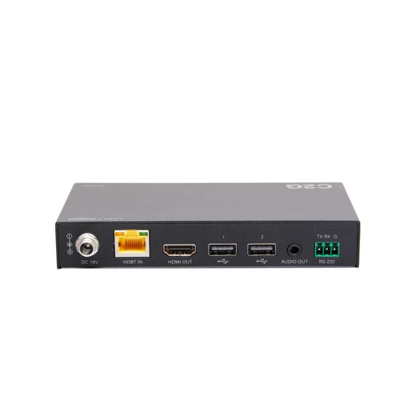 Cables To Go HDMI HDBaseT + USB-C Data and Video Over Cat Extender Wall Plate Transmitter to Box Receiver - 4K