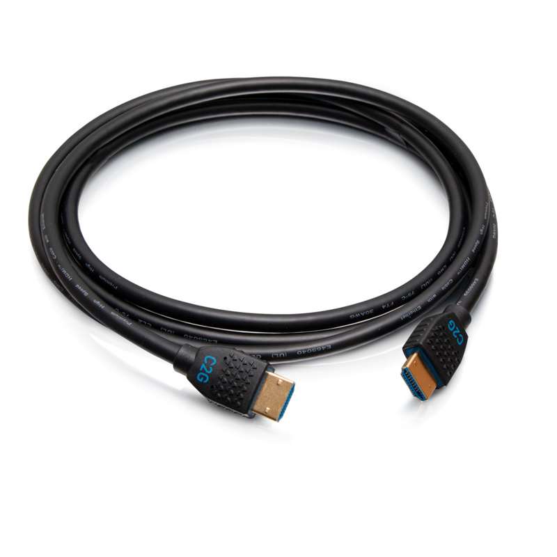 Cables To Go 6ft (1.8m) 4K HDMI Premium Cable and Universal Dongle Adapter Ring with Color Coded Mini DisplayPort, DisplayPort, and USB-C