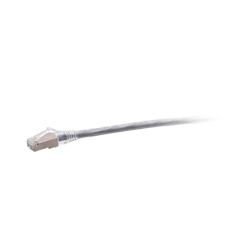 Cables To Go 1ft (0.3m) F-Series Cat6a Snagless Shielded (STP) Network Cable - Gray, TAA Complaint