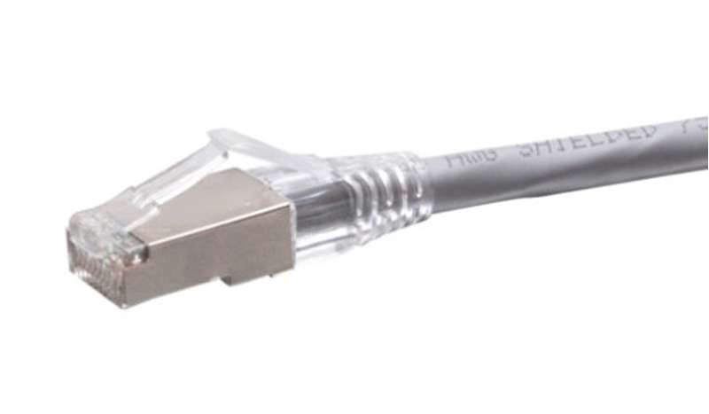 Cables To Go 10ft (3m) F-Series Cat6a Snagless Shielded (STP) Network Cable - Gray, TAA Complaint