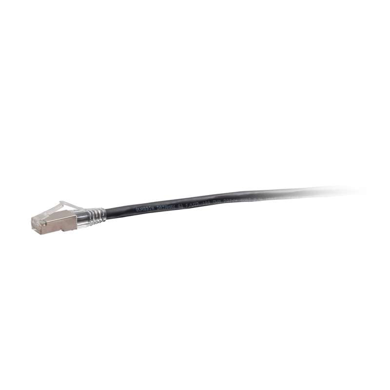 Cables To Go 1ft (0.3m) F-Series Cat6a Snagless Shielded (STP) Network Cable - Black, TAA Complaint