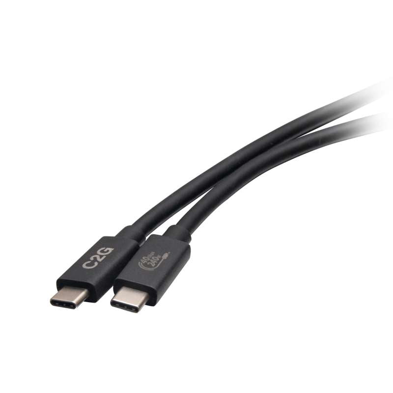 Cables To Go 3.3ft (1m) USB 4.0 USB-C to C (48V 5A) 240W Charging Cable-Black