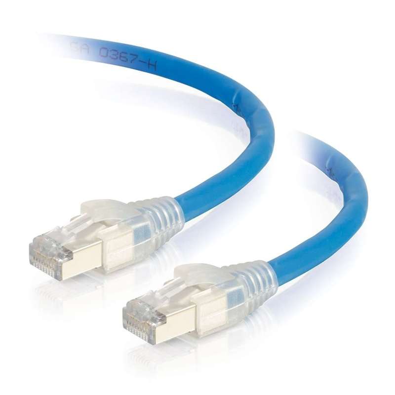 Cables To Go 35ft (10.7m) HDBaseT Certified Cat6a Cable with Discontinuous Shielding - Plenum CMP-Rated (TAA Compliant) - Blue
