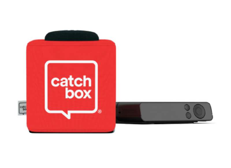 Catchbox Plus System with 2 channel Hub DSP receiver with 1 Cube incl chargers, Standard - Red