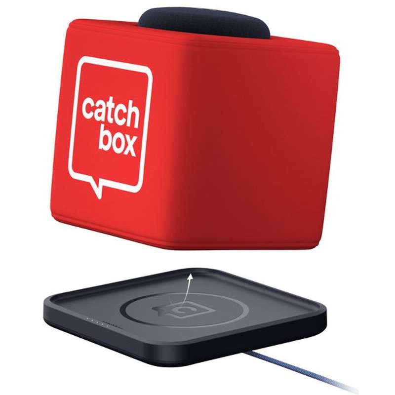 Catchbox Plus System with 4 channel Hub DSP receiver with 1 Cube, 1 Clip incl chargers, Standard - Red
