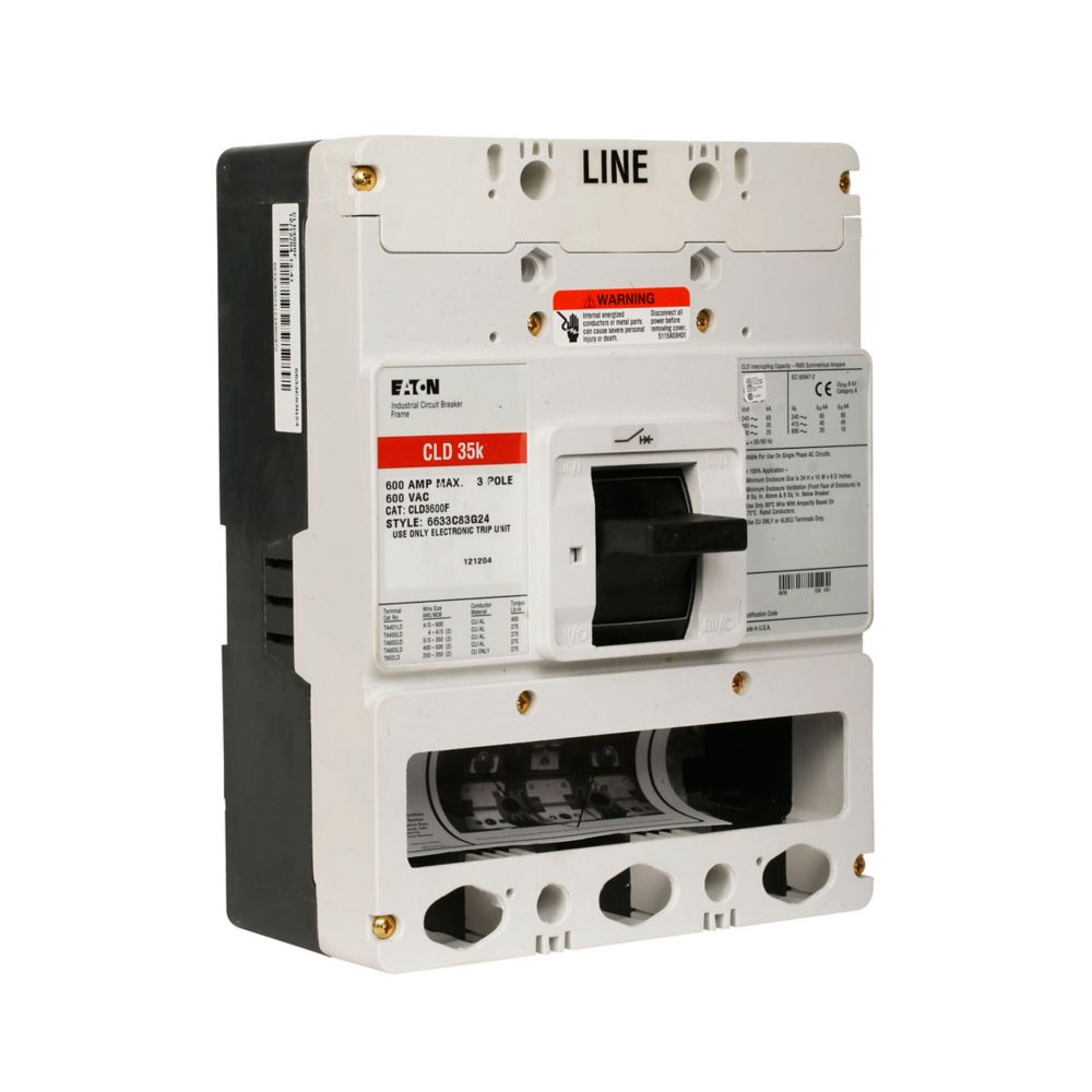 Eaton CHLD3600F Series C 600A 3-Pole Molded Case Circuit Breaker Frame Only