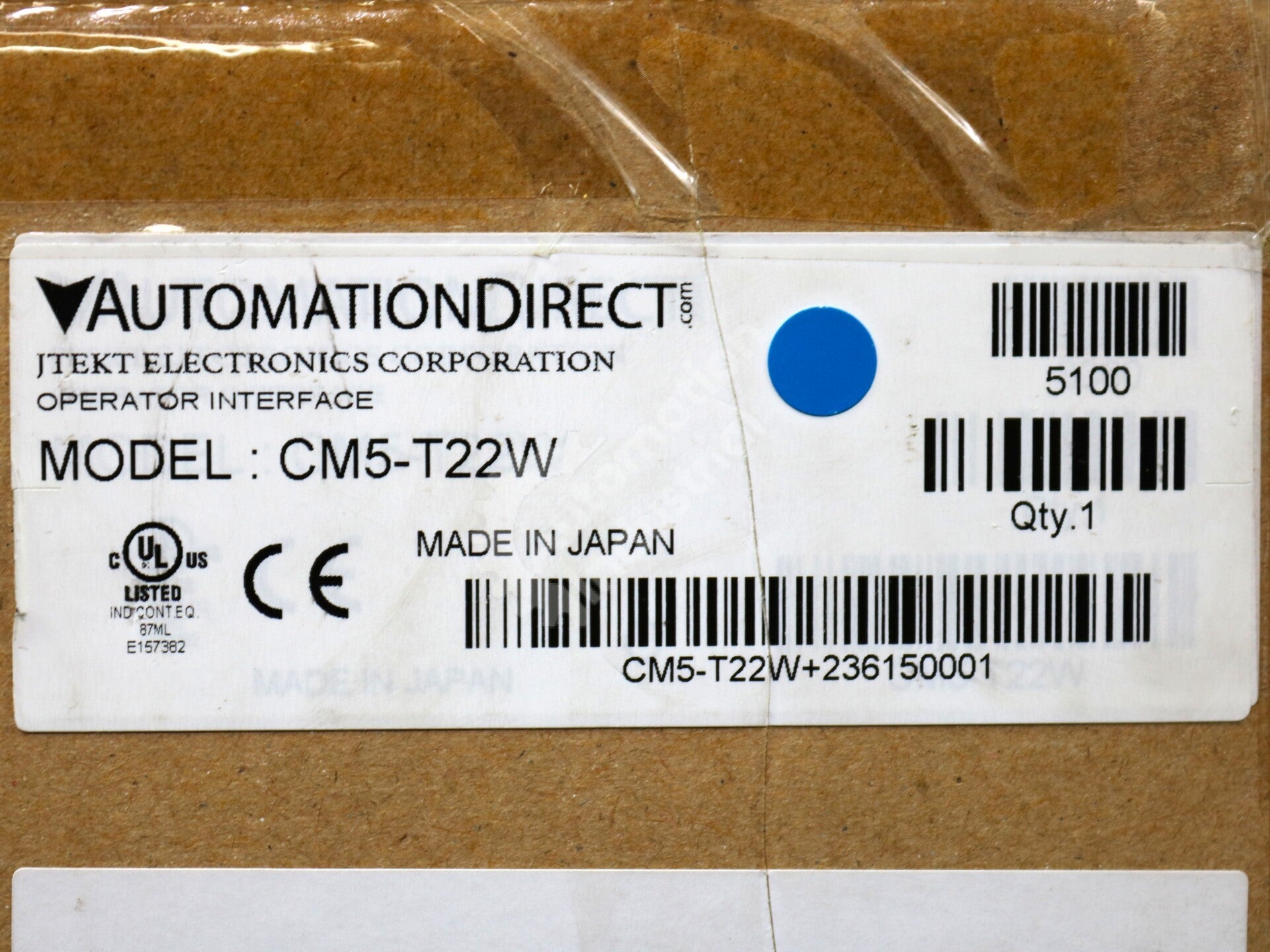 CM5-T22W By Automation Direct 21.5in Color TFT LCD Touchscreen HMI New Sealed