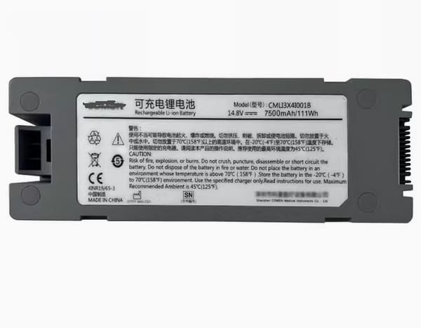 CMLI3X4I001B Medical Rechargeable Li-ion Battery for COMEN S6 7500mAh 111Wh