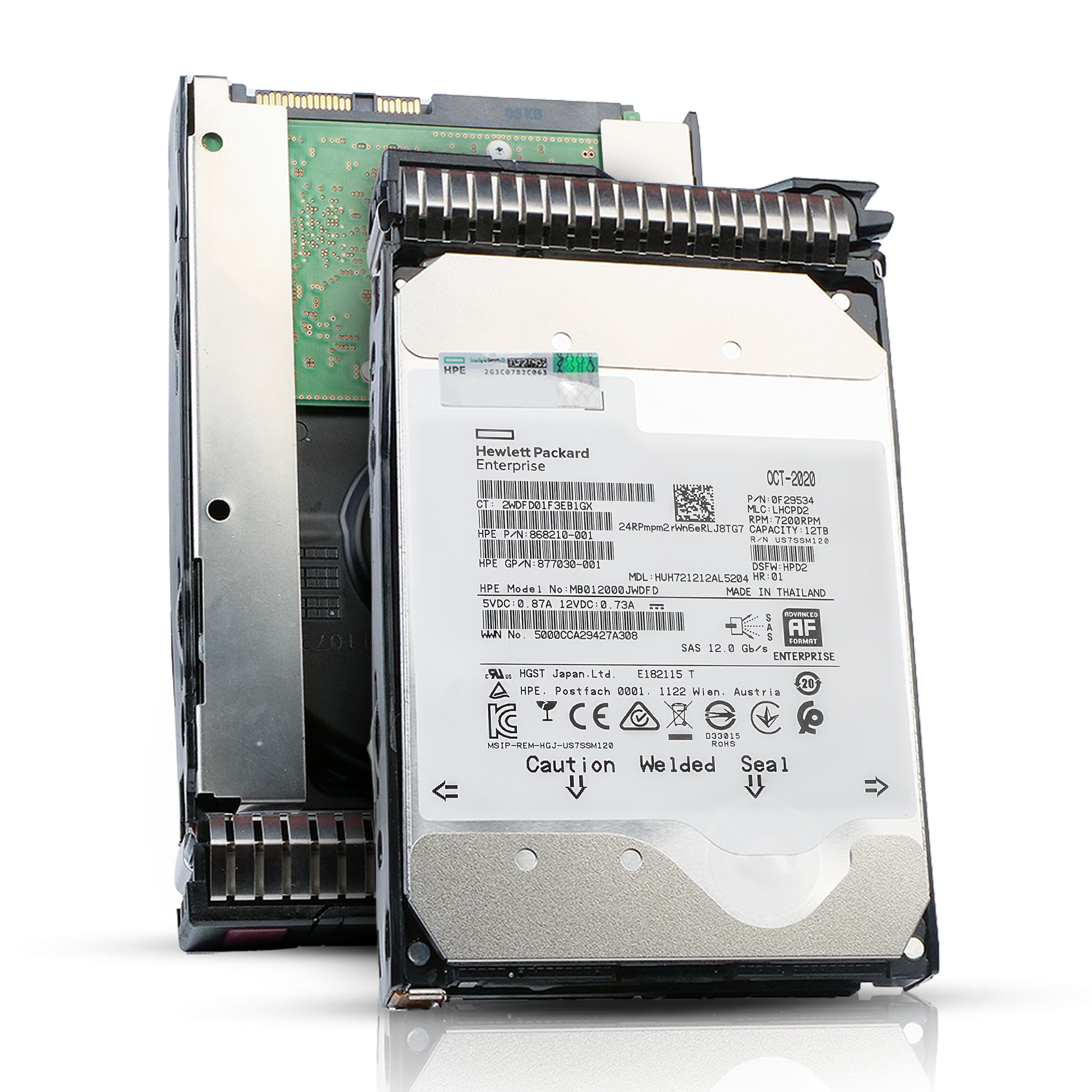 HP Generation 8 882400-001 12TB 7.2K RPM SAS 12Gb/s 512e 256MB 3.5in Refurbished HDD