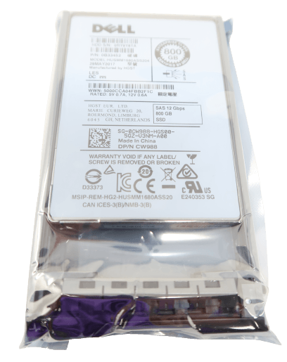 CW988 HUSMM1680ASS204 Dell 800GB 12G MCL SAS-SSD Drive