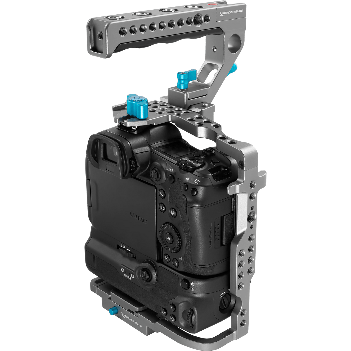 Kondor Blue Canon R5/R6 Battery Grip Cage with Top Handle (Space Gray)
