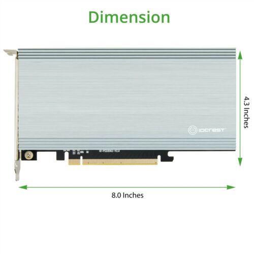 Controladora Quad M.2 M-key NVMe Slot PCIe 3.0 x16 Bifurcation Riser Controller Card Non-RAID - MFerraz Tecnologia