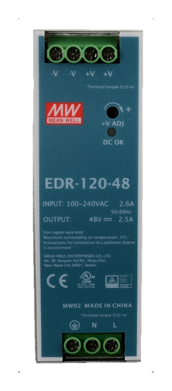 DR-12048 AC to DC 48V 120W Industrial DIN rail power supply