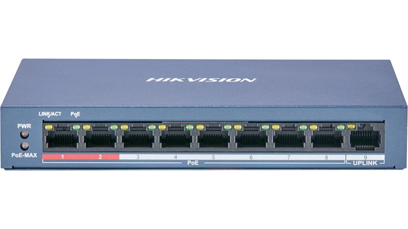 Hikvision DS-3E0109P-E/M(B) Smart Series 8-ch PoE