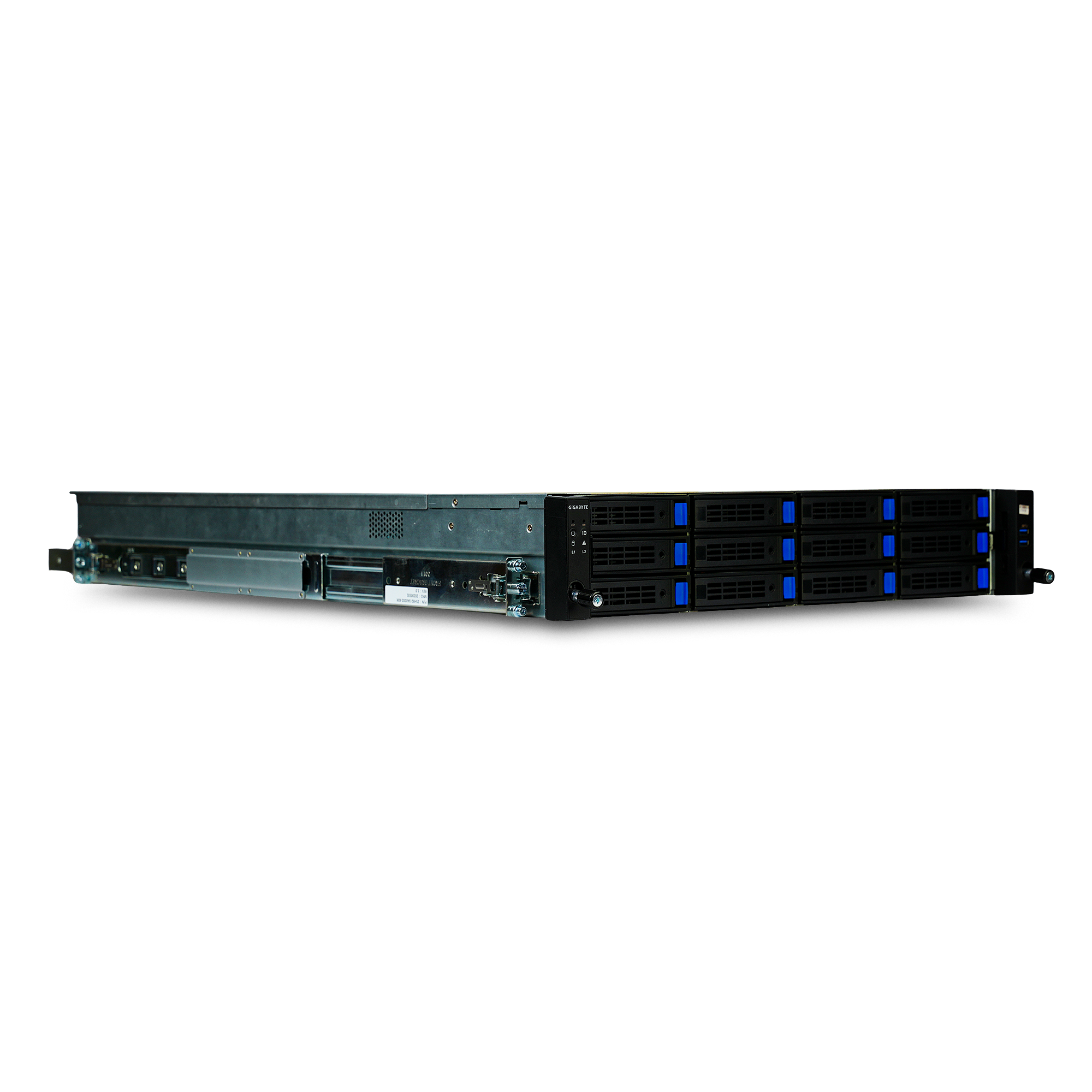 Gigabyte R282-Z93 2U GPU Server Dual AMD EPYC 7402 48-Core 32x DDR4 DIMM 12x SATA/SAS Hot-Swap Bay + 1x M.2 NVMe Slot 3x GPU Slots 2x2000W ConnectX-5 Ex Refurbished