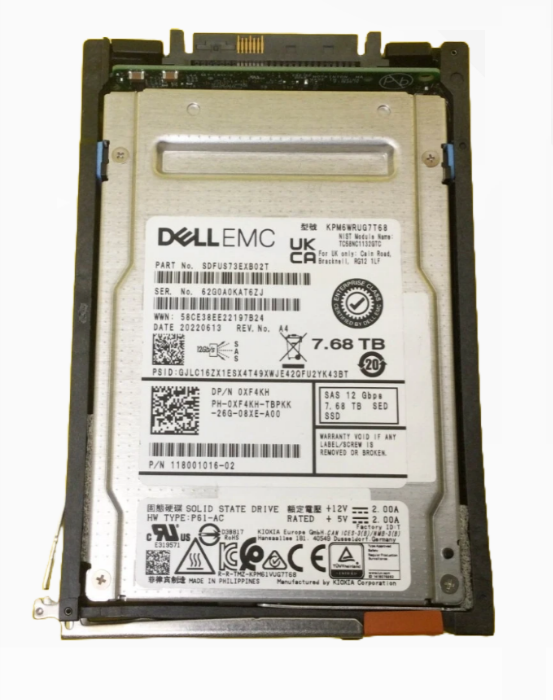 Dell KPM6WRUG7T68 XF4KH PM6-R 7.68TB SAS-12Gbps Solid State Drive