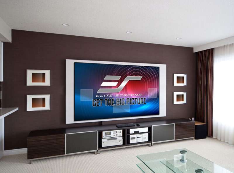 Elite Screens Aeon CineWhite A8K Series, 123-inch Diag., 16:9 Fixed Frame Screen